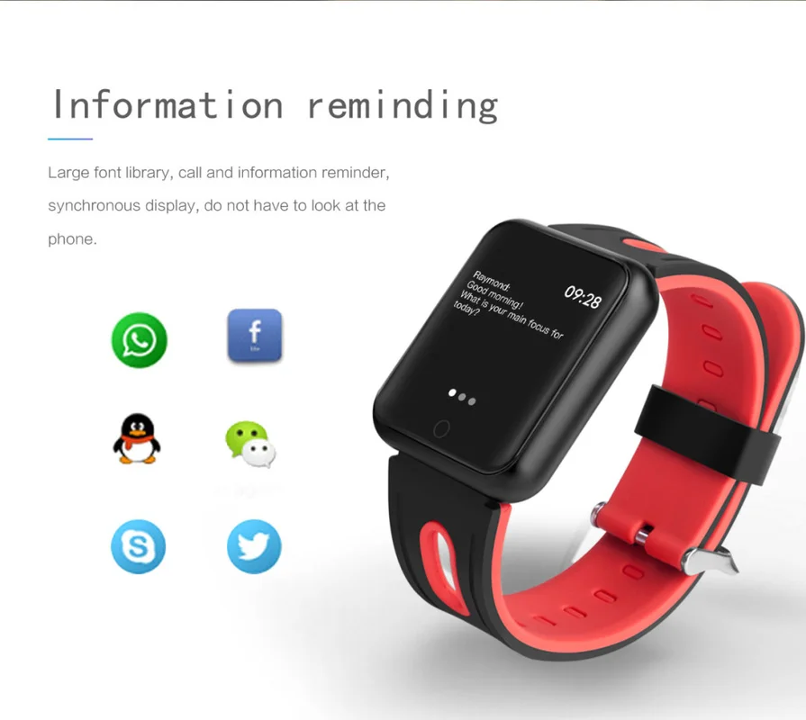 

Smart Watch P68 Fitness Bracelet Activity Tracker Heart Rate Monitor Blood Pressure Sports IP68 for ios Android for iPhone X XS