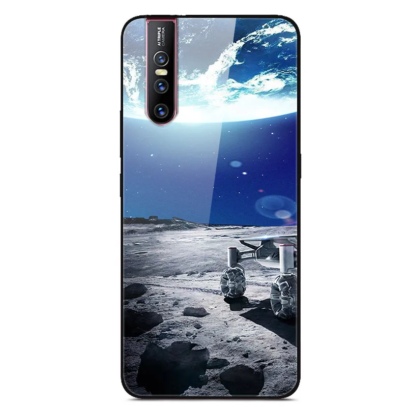 18 Чехол для VIVO V15 Pro, чехол VIVOV15 Pro из закаленного стекла с изображением планеты космос, стеклянный чехол на заднюю панель для VIVO V15 Pro V15Pro V 15 Pro, чехол - Color: 18