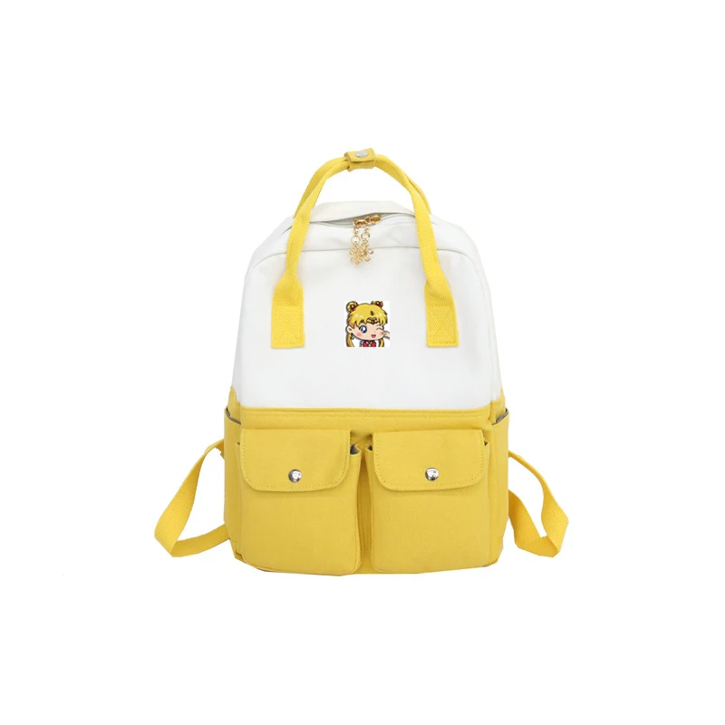 1 Мультфильм Сейлор Мун девушки рюкзак Mochila Feminina Милый Пикачу одна деталь Луффи сумка на плечо школьный ранец - Цвет: 1