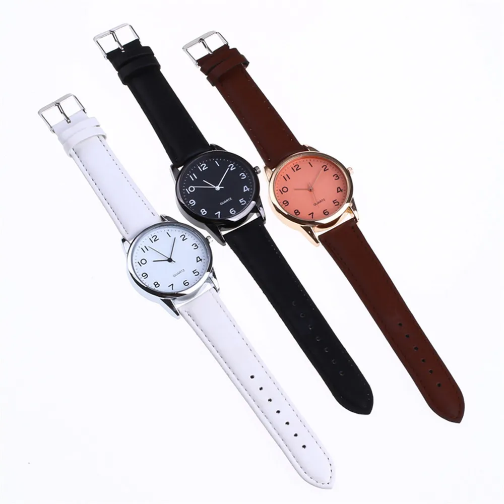 

Men's Wrist Watches Leather Band Analog Quartz Round Business Couple Watch Man Montre Homme 2021 relogios masculinos
