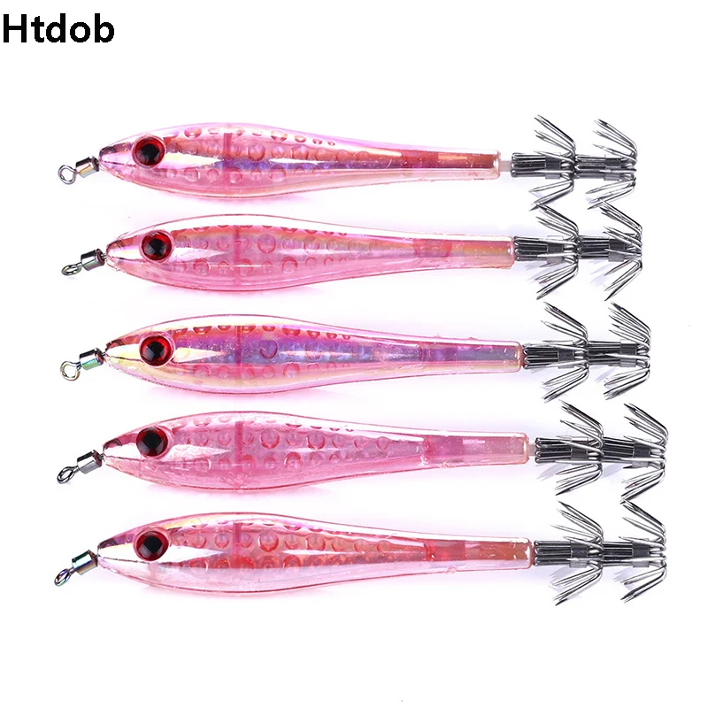 5 шт. светящиеся приманки для ловли кальмара в виде осьминога рыболовные морской