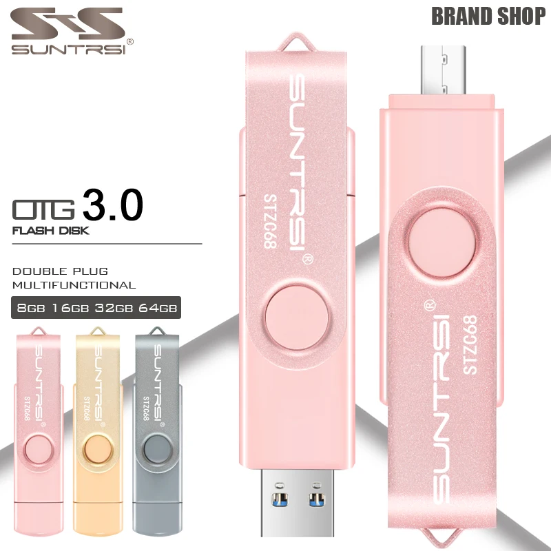 Suntrsi OTG флеш накопитель USB3.0 64 Гб 32 Внешняя память для смартфонов и планшетов