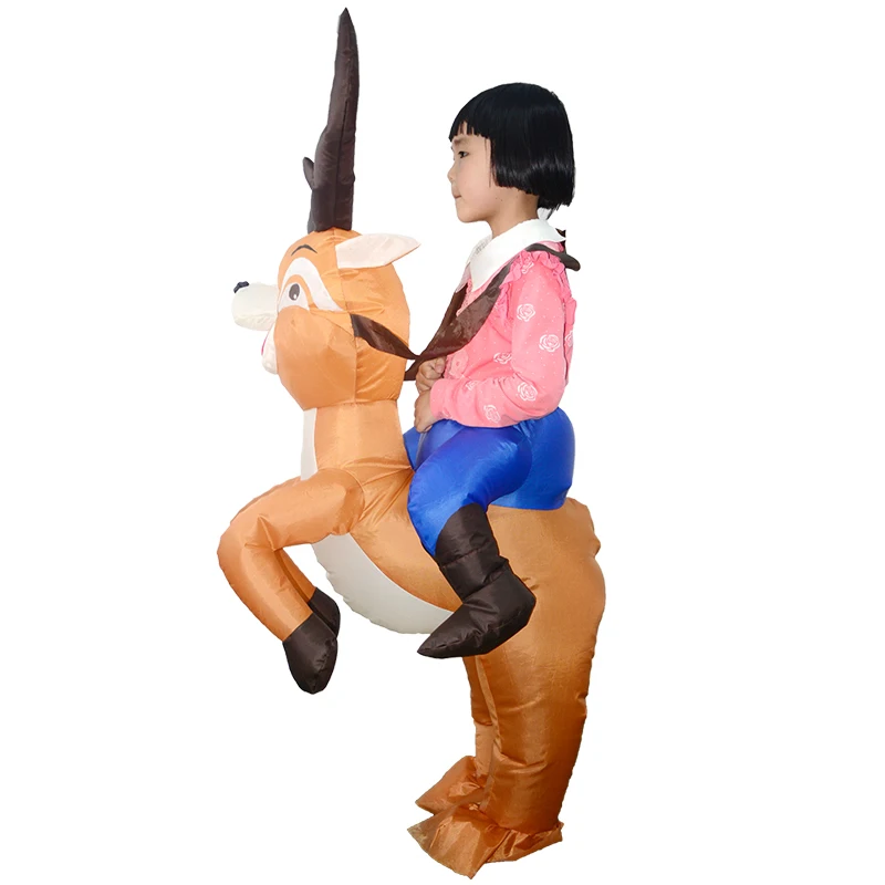 Дети Рождество Хэллоуин вечерние Карнавал косплей надувной лося костюм оленя