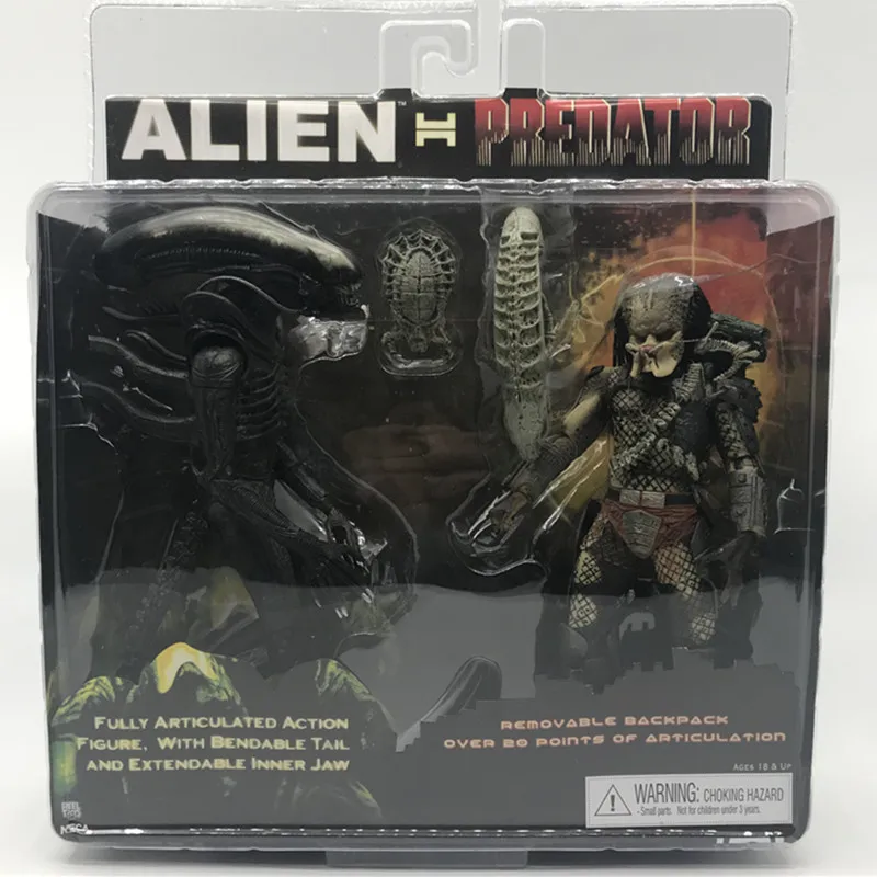 Новое поступление; оригинальная посылка; комплект из 2 предметов; AVP Alien VS. Эксклюзивная Фигурка хищника NECA 2