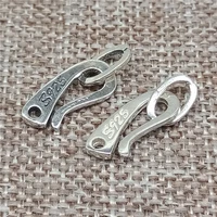 5 pieces of 925 sterling silver hook clasps 925 stamped for bracelet necklace