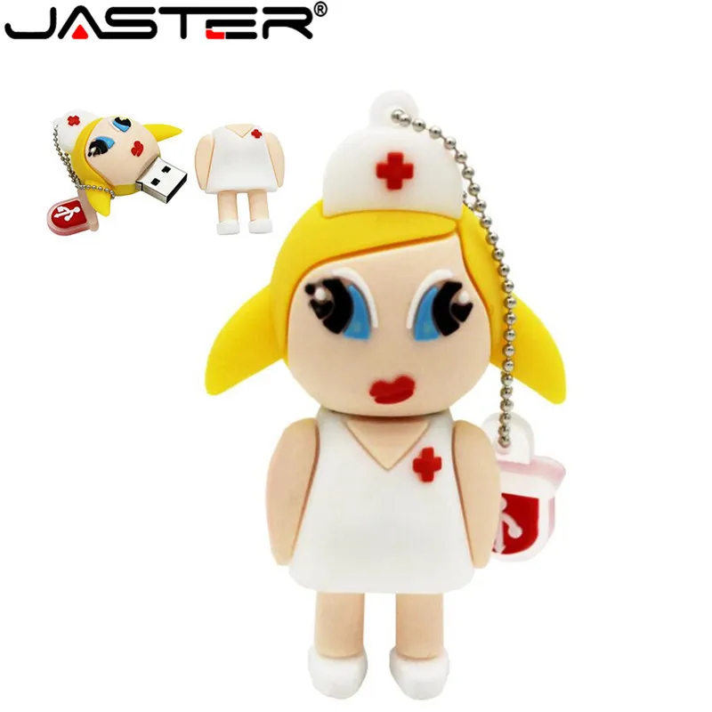 Joster креативная 100% реальная емкость мультфильм медсестры USB 2 0 флэш-карта 32 г/16 г/8
