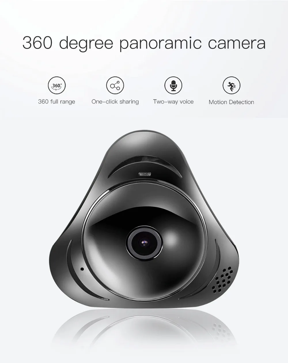GADINAN панорамная IP камера 3D VR wifi умная камера 1.3MP 960P 3MP 360 градусов рыбий глаз Беспроводная с TF слотом для карт IR P2P Yoosee