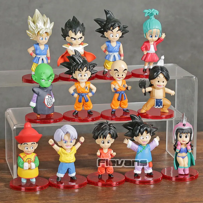 Dragon Ball Z WCF детский сын Гоку Гохан трусы Vegeta Chichi Bulma Krillin Piccolo Upa ПВХ Фигурки игрушки 13 шт./компл