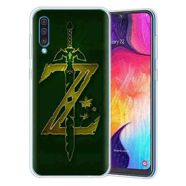 01 Из игры «Легенда о Зельде силиконовые чехлы для samsung Galaxy A10 A30 A40 A50 A70 A6 A7 A8+ A9 M30 M50 мягкий термополиуретановый чехол для мобильного телефона чехлы - Цвет: 01