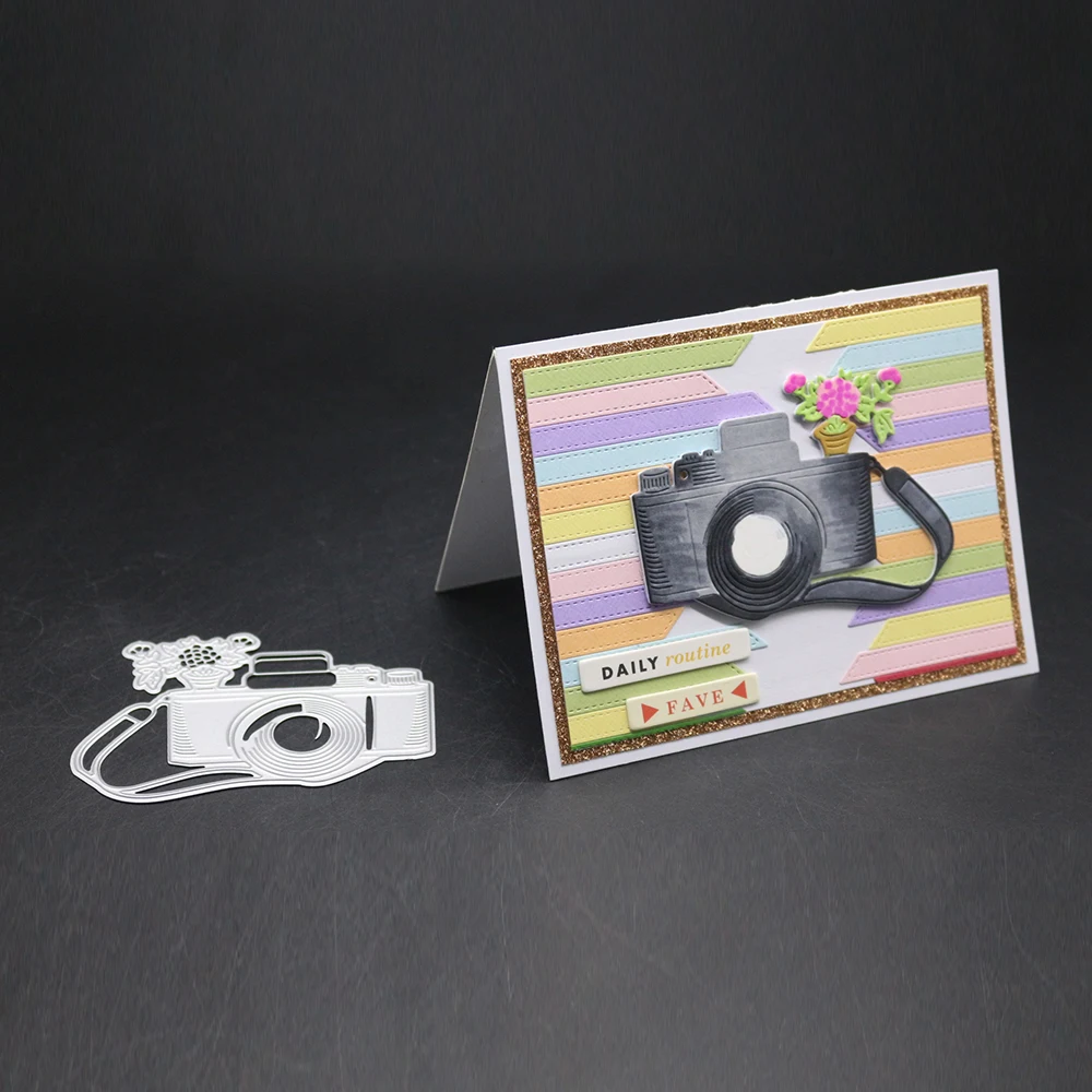 Металлическая режущая штемпели &quotФотоаппарат&quot Рамка трафареты для DIY