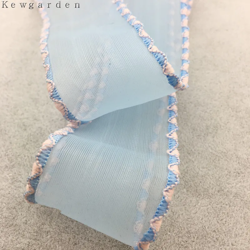 Kewgarden 15mm 1.5cm Double Colours Side Yarn Ribbon DIY Bowknot Accessories Satin ribbons handmade tape 6m/lot | Дом и сад