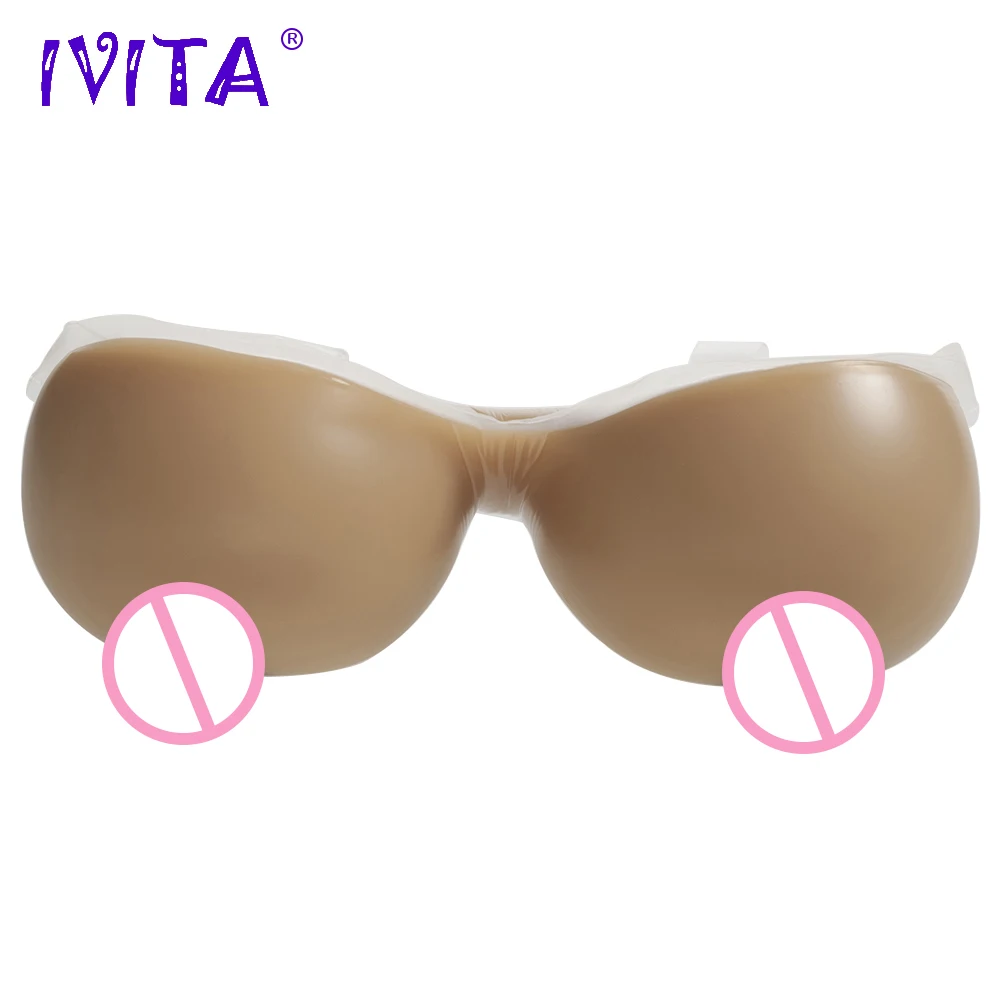IVITA 2000 г силиконовые формы груди с плечевыми лямками для косплея Драг королева