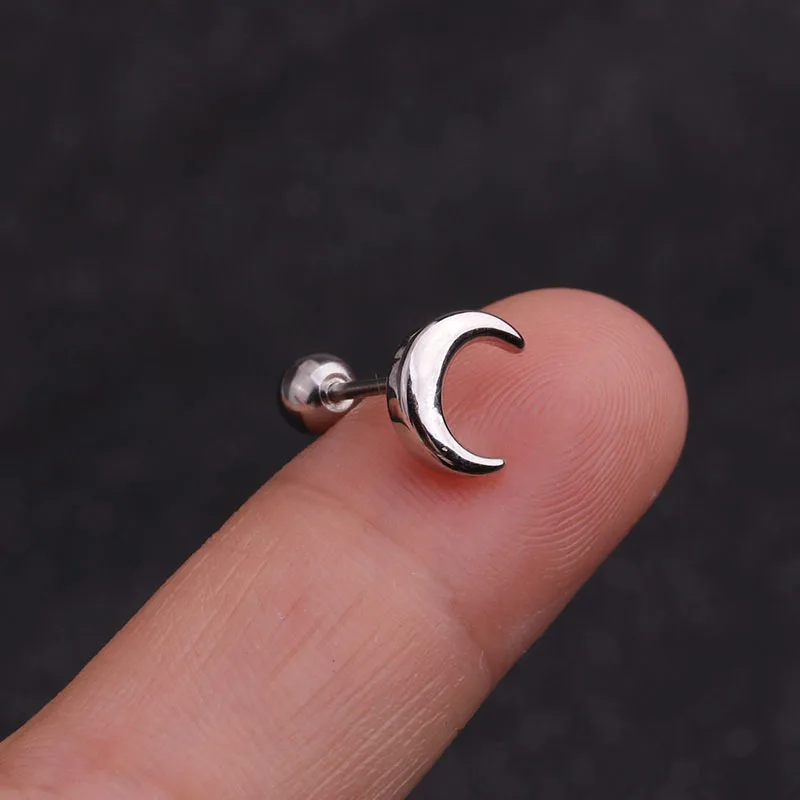 Imixlot New Design Cz Curved Bar Cartilage Earring Conch Piercing Helix Stud Ear Piercing Jewelry