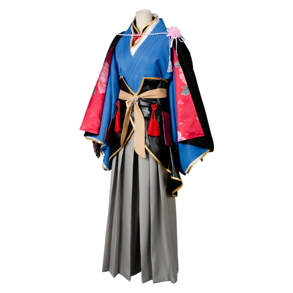 Косплей Touken Ranbu Online Kasen kanesada Костюм Полный комплект униформы Samurai Кимоно костюмы