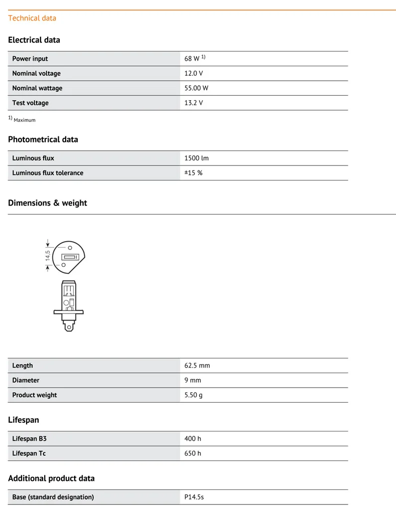 OSRAM H1 12 В 55 Вт 2600K 62150FBR противотуманный выключатель ксеноновый желтый светильник 60% более яркие автомобильные галогенные лампы Автомобильный головной светильник