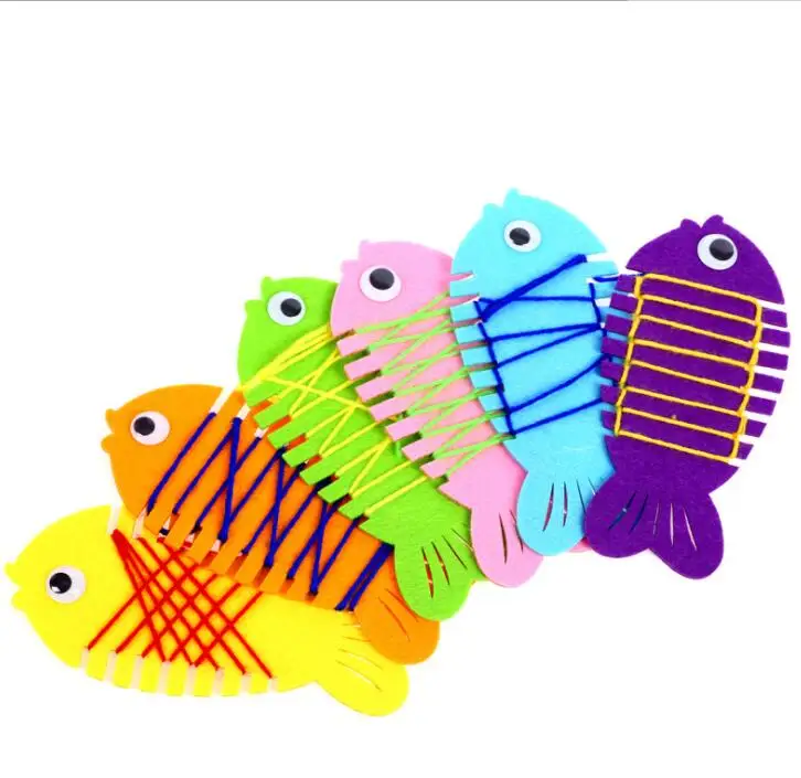 Детский сад обернутый Threading Wear Line Fish ручная Игра Головоломка Развивающие Игрушки