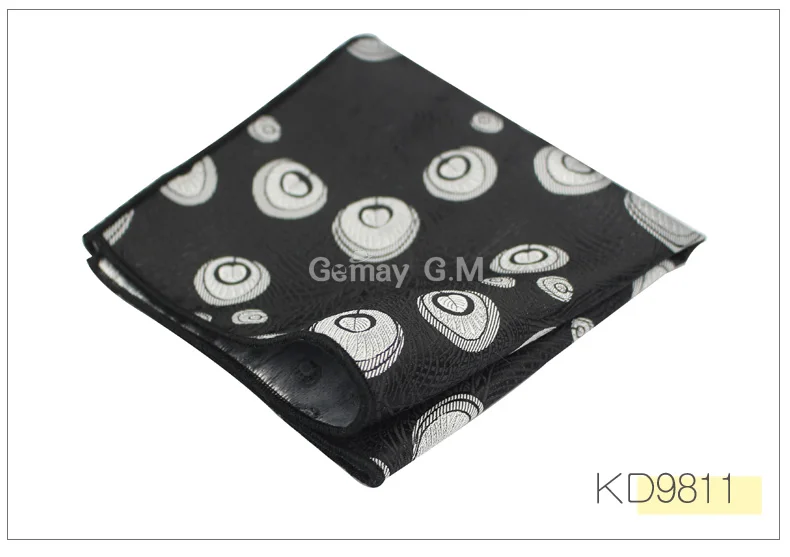 KD9811 Мужской, карманный, квадратный многоцветный Жених Hanky жаккардовый тканый платок Модный классический свадебный - Цвет: KD9811
