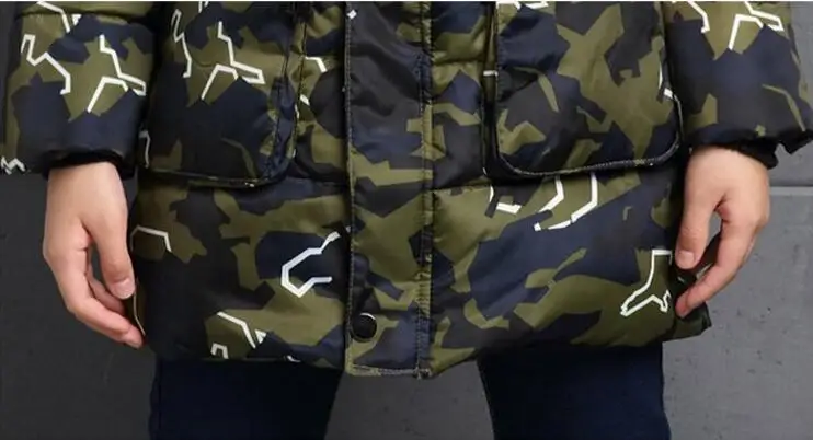 Большие Мальчики Зимнее Пальто Куртка новая детская в прилив Корейский младенца