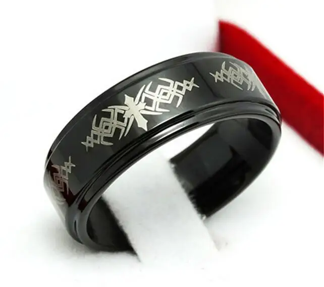 Бесплатная доставка 8 мм уникальное мужское черное кольцо из карбида вольфрама