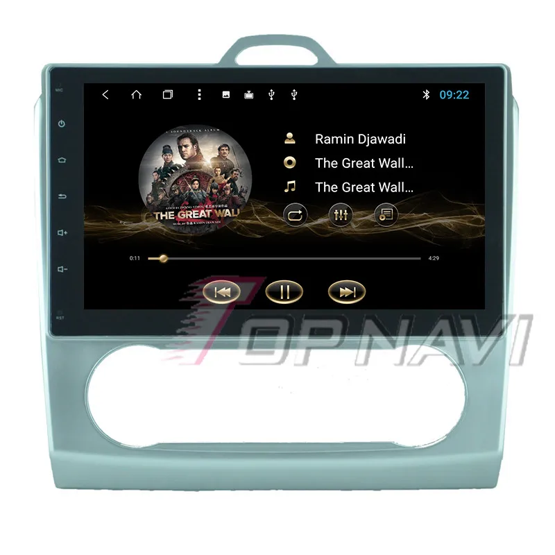 Автомобильный проигрыватель 10 1 'ɺndroid 8 для Ford Focus 2008 2009 2010 2011 Ручной Topnavi
