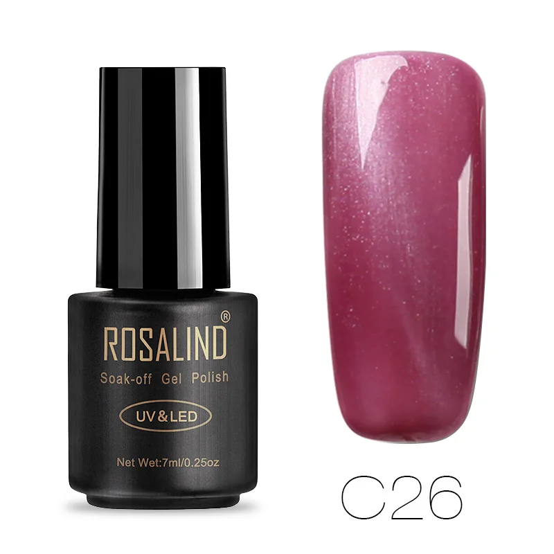 C26 ROSALIND кошачий глаз Гель-лак для ногтей 7 мл 3D магический Гель-лак полуперманентный дизайн ногтей Маникюр УФ-цвет замачиваемый Гель-лак - Цвет: C26
