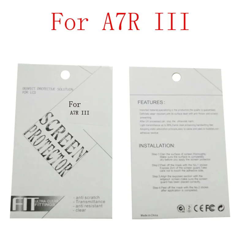 2 шт. защитная пленка для Sony 5R 5T 3N 6N 7N A7 A7R A7S A7K A7R2 A7S2 A7RM2 A37 A58 A6000 A5000 A5100 | Электроника