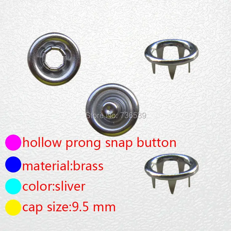 

Free shipping 10000sets 9.5mm silver ring longer prong snap button romper baby bodysuit children's clothing metal snap button