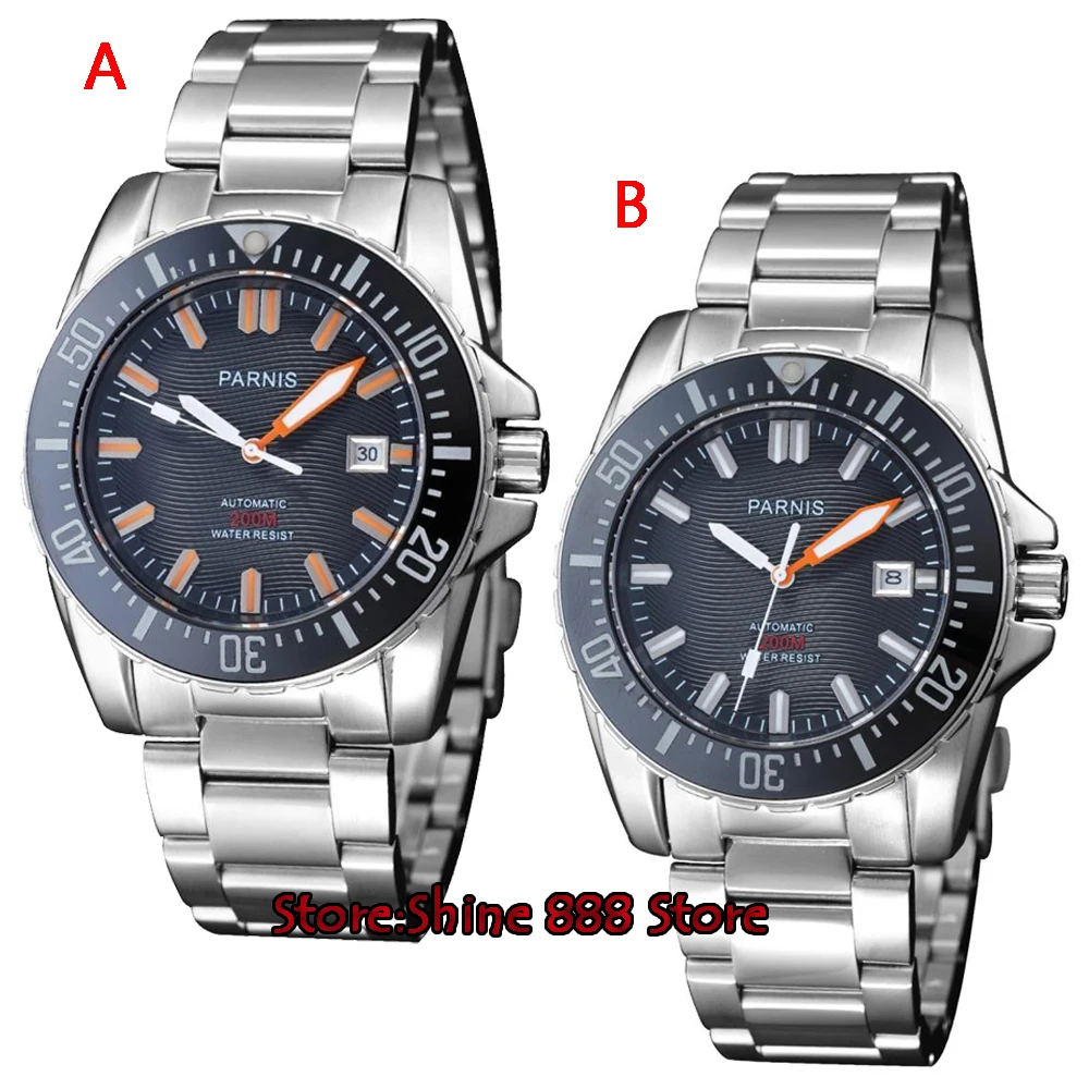 Мужские Водонепроницаемые механические часы с сапфировым стеклом до 200 м|Мужские