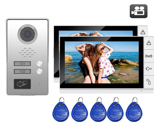Xinslu TFT LCD цветной 9 &quotвидео дверной звонок с t/t запись ИК Интерком домашняя система