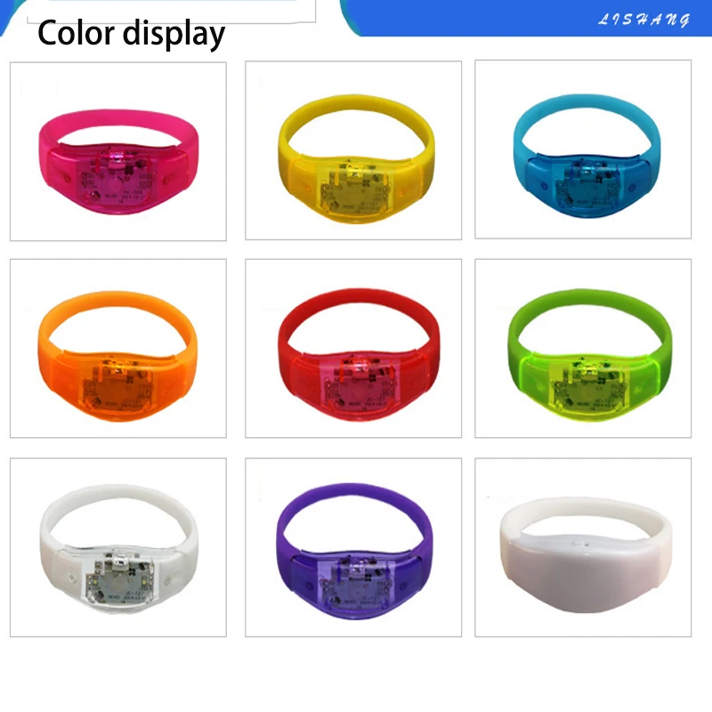 Флэш браслет с вибрацией LED светящийся электронный для светящихся детей