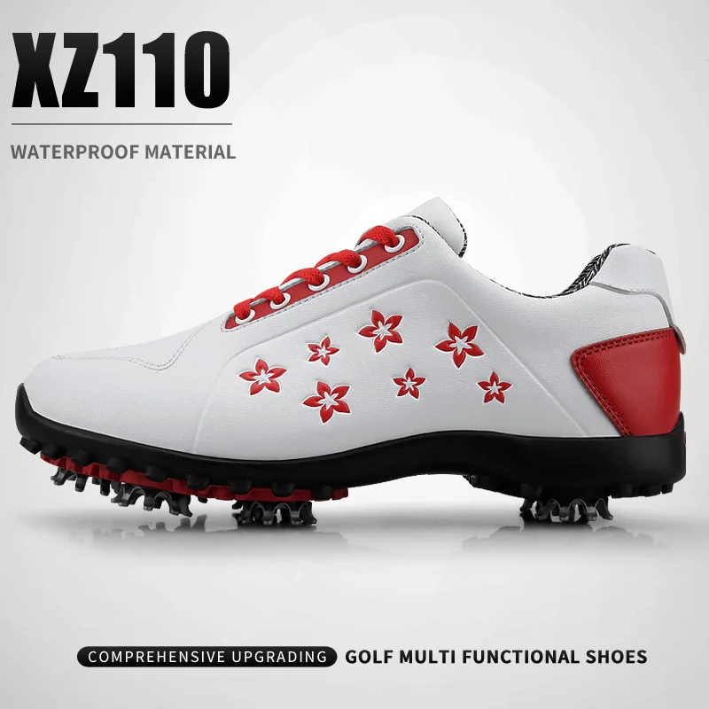 

PGM Golf Shoes Ladies Waterproof Shoes Movable Nail Shoes Printed Tide Shoes