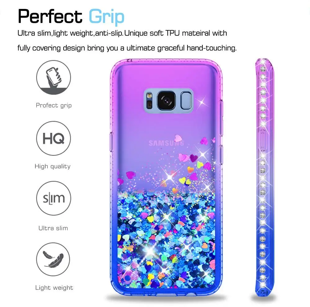 Diamond Glitter Liquid Case For Samsung Galaxy S8/S8 Plus Coque Sparkly Flowing Quicksand TPU Silicone Protective Phone Cover |
