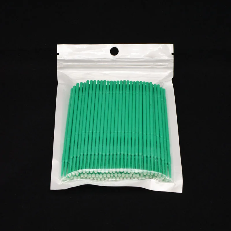 100pcs Portable Disposable Micro Brush Eyelash Extensions Removal Cotton Swab False Lashes Makeup Applicator Stick A055 | Красота и