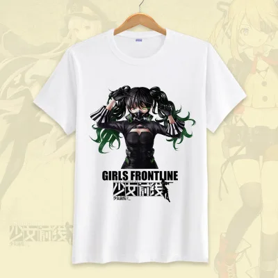 2 Горячая игра девушки Frontline Косплей Тройник Футболка Пара Лето с коротким рукавом Футболка Топы - Цвет: 2