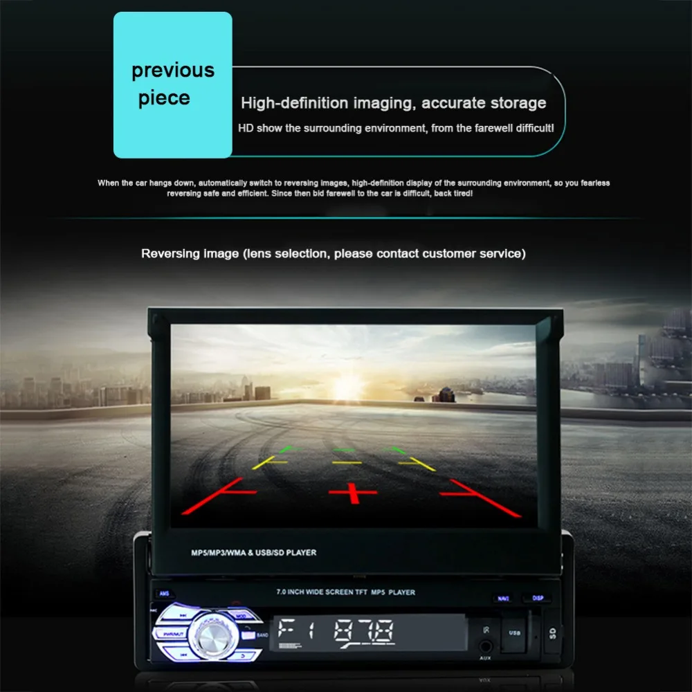 9601 7 ''HD Bluetooth Сенсорный экран автоаудио стерео радио Авто Аудио фильмы высокой