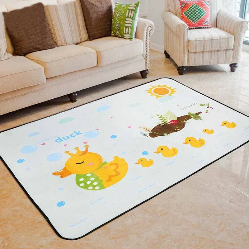 Happy duckling LOUTASI детский игровой коврик с мультяшным рисунком, детский утолщенный коврик для детской комнаты, коврик для ползания, складной коврик, Детский ковер - Цвет: Happy duckling