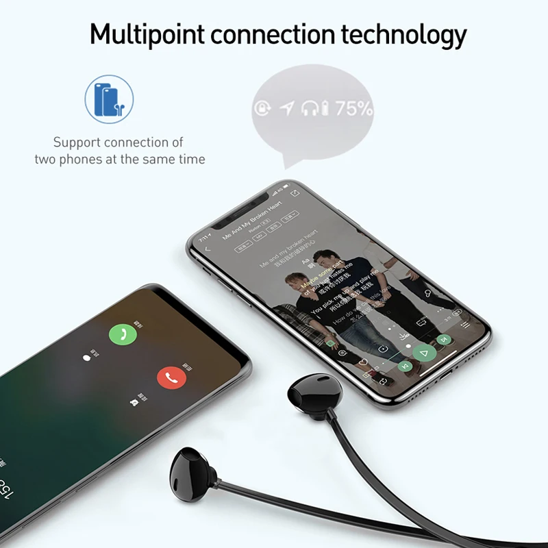 Baseus магнитные Bluetooth наушники Беспроводные спортивные музыка бас устойчивое с