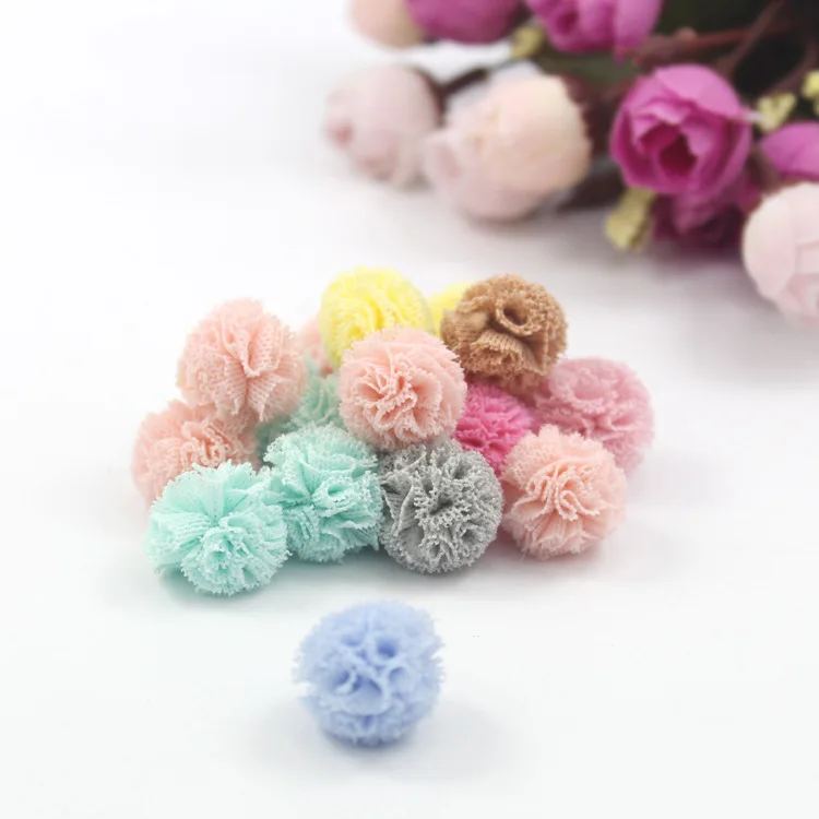 50 шт./лот mezcla de colores DIY malla bola para los niños сомбреро pelo зажим на молнии Wrong extraction y accesorios