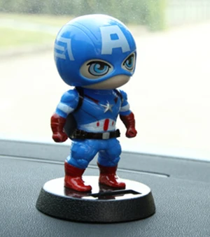 Popigist Marvel Мстители 5-дюймовый Железный человек солнечные bobble головка действие Релаксация игрушки для автомобиля Офис. ограниченная серия - Цвет: Серый