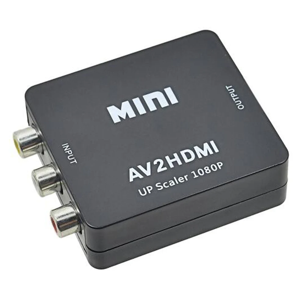 

50PCS Mini Composite AV RCA to HDMI-compatible Video Converter Adapter Full HD1080P UP Scaler AV2HDMI for HDTV Standard TV