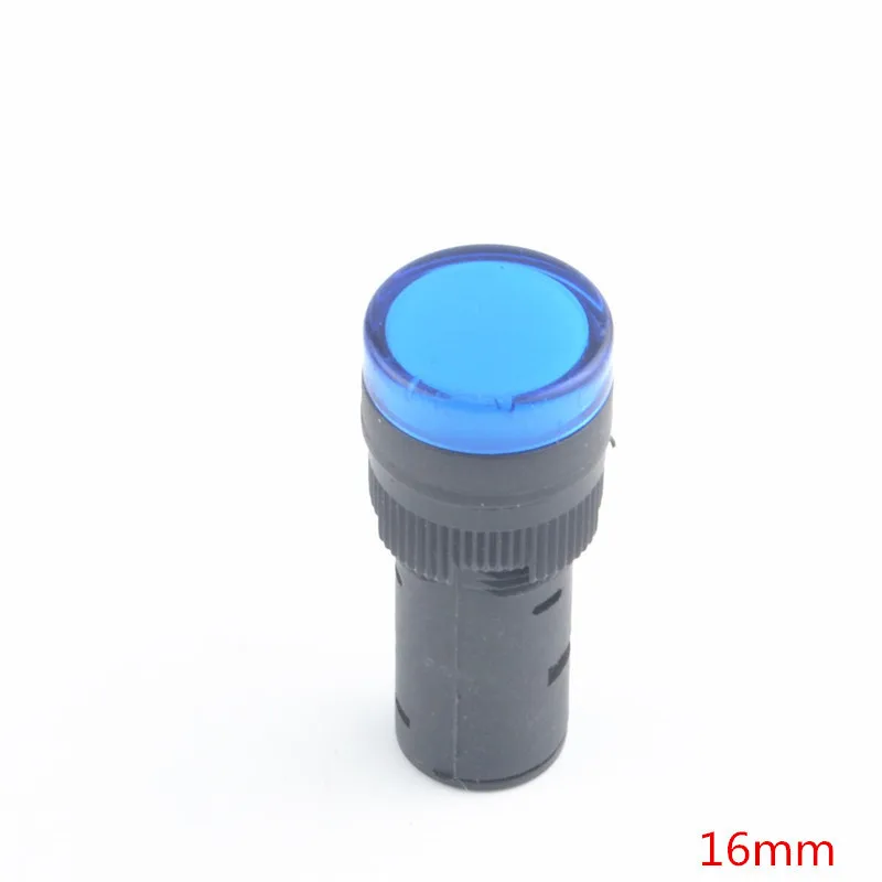 110 V 220 V в 12 В 24 В 6,3 16 светодио дный индикатор световой сигнал - Цвет: 220V Blue
