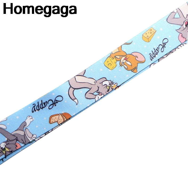 Homegaga брелок для ключей с котом и мышью ремешок идентификации по фильму шейные