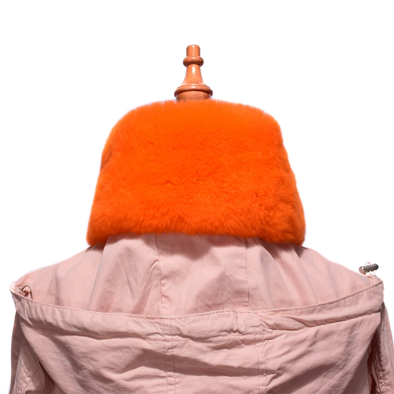 (TopFurMall) Детские осенне-зимние Оригинальные шарфы из меха кролика Рекс кольца на