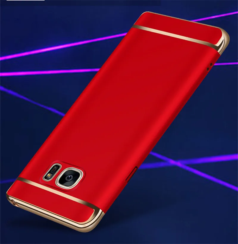 For Samsung Galaxy S7 Edge Case Luxury Hybrid 3 in 1 Plating Matte Scrub Plastic Hard Cover J series |