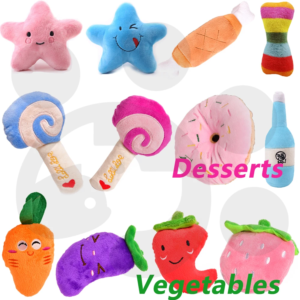 

12pcs Squeaky Dog Chew Toys for Small Large Pets Cat Interactive Sound Toys Squeaking Ball Soft Plush Dog Toys Pet Toy TY0079