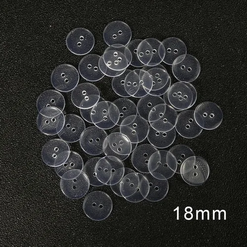 18x2.5mm 50pcs 9-25 мм прозрачные кнопки прозрачная швейная кнопка из полиэфирной смолы для украшения одежды DIY аксессуары - Цвет: 18x2.5mm 50pcs
