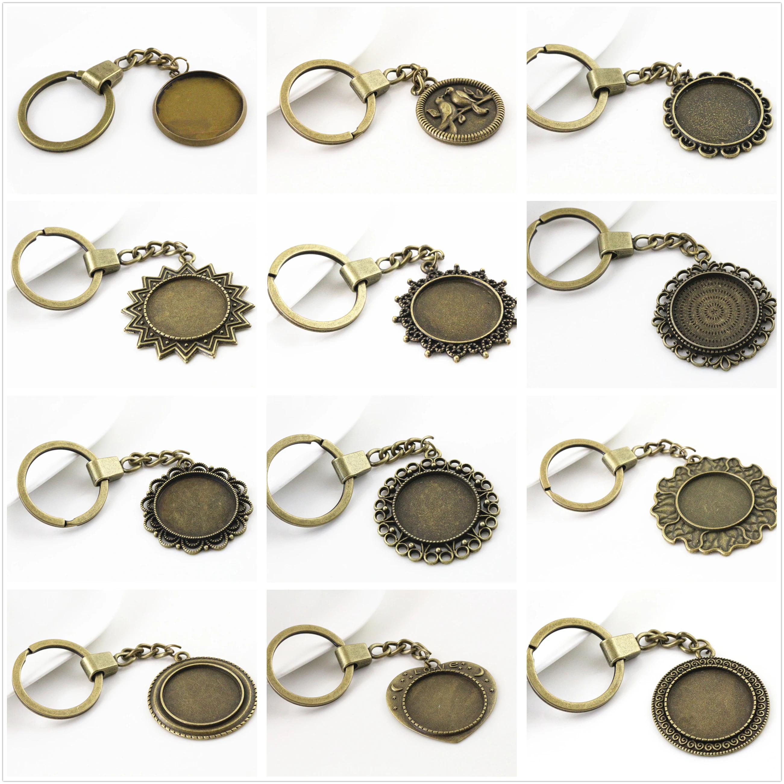 25 мм Внутренний размер старинная бронзовая Камея установочная база Ручная