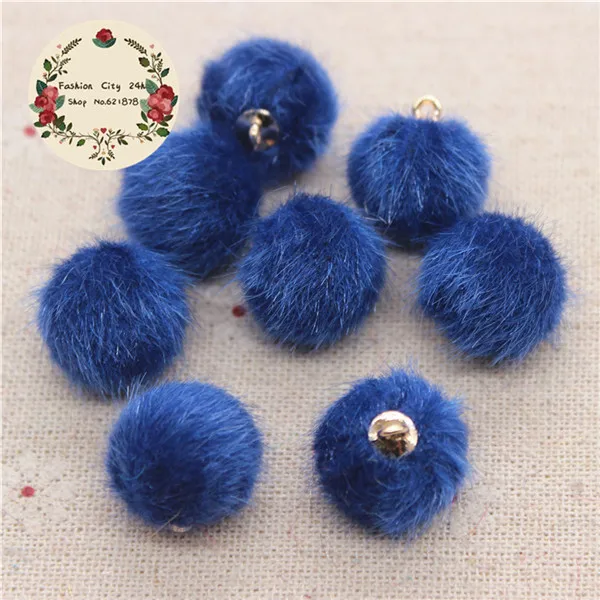 20pcs 20 шт 16 мм смешанные цвета, покрытая тканью, круглая подвеска из бисера для рукоделия/рукоделия - Цвет: 20pcs