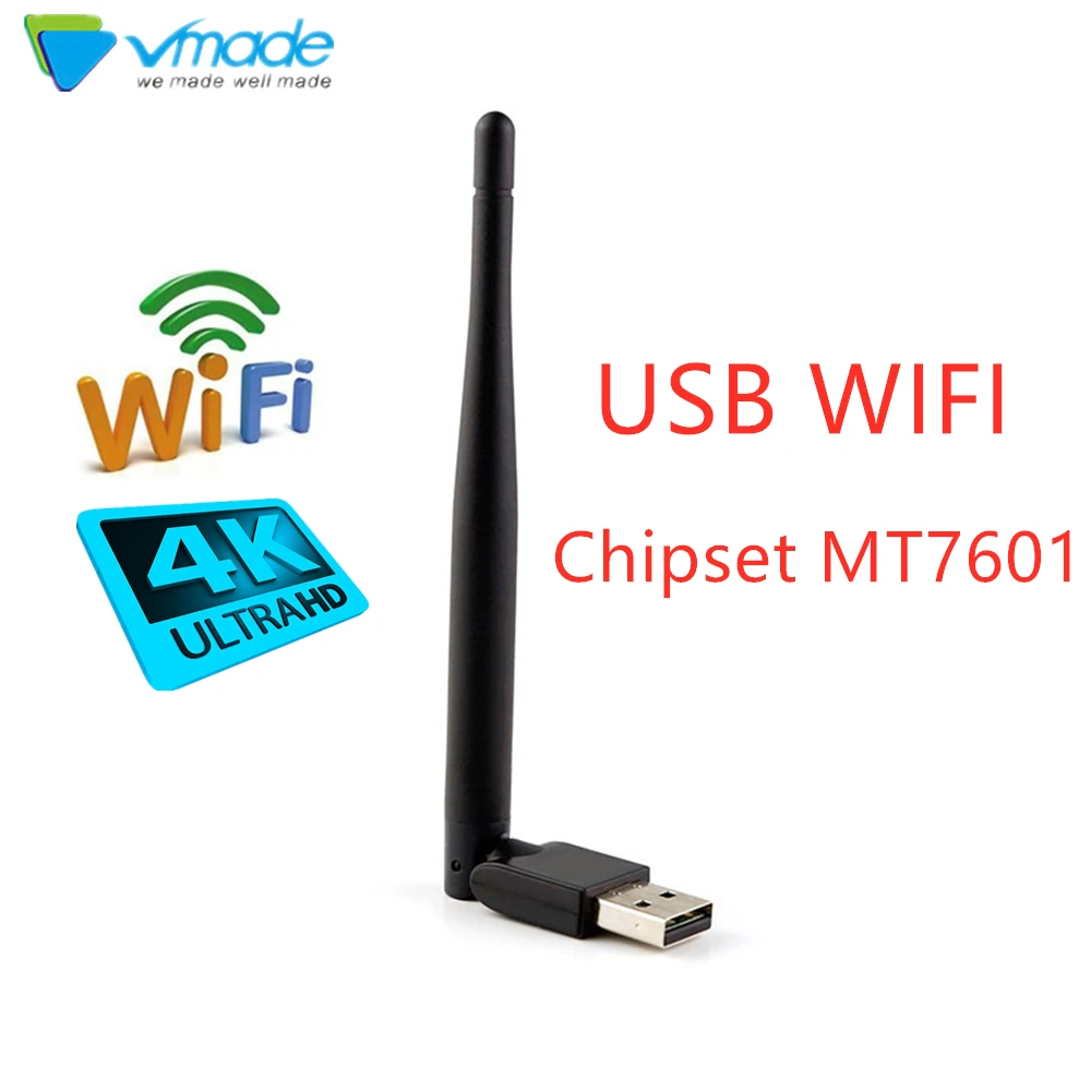 Vmade USB 3,0 WiFi беспроводная сетевая карта 150M 802,11 N LAN адаптер с поворотная антенна для ноутбука мини MT7601 Wifi Dongle
