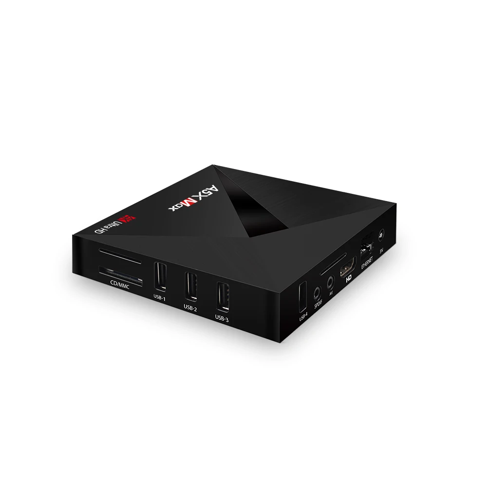 Смарт ТВ-приставка A5X max Android 7 1 4 ГБ 32 RK3328 Rockchip 2 4G WIFI USB3.0 4K ultra HD TV медиаплеер с T2-C